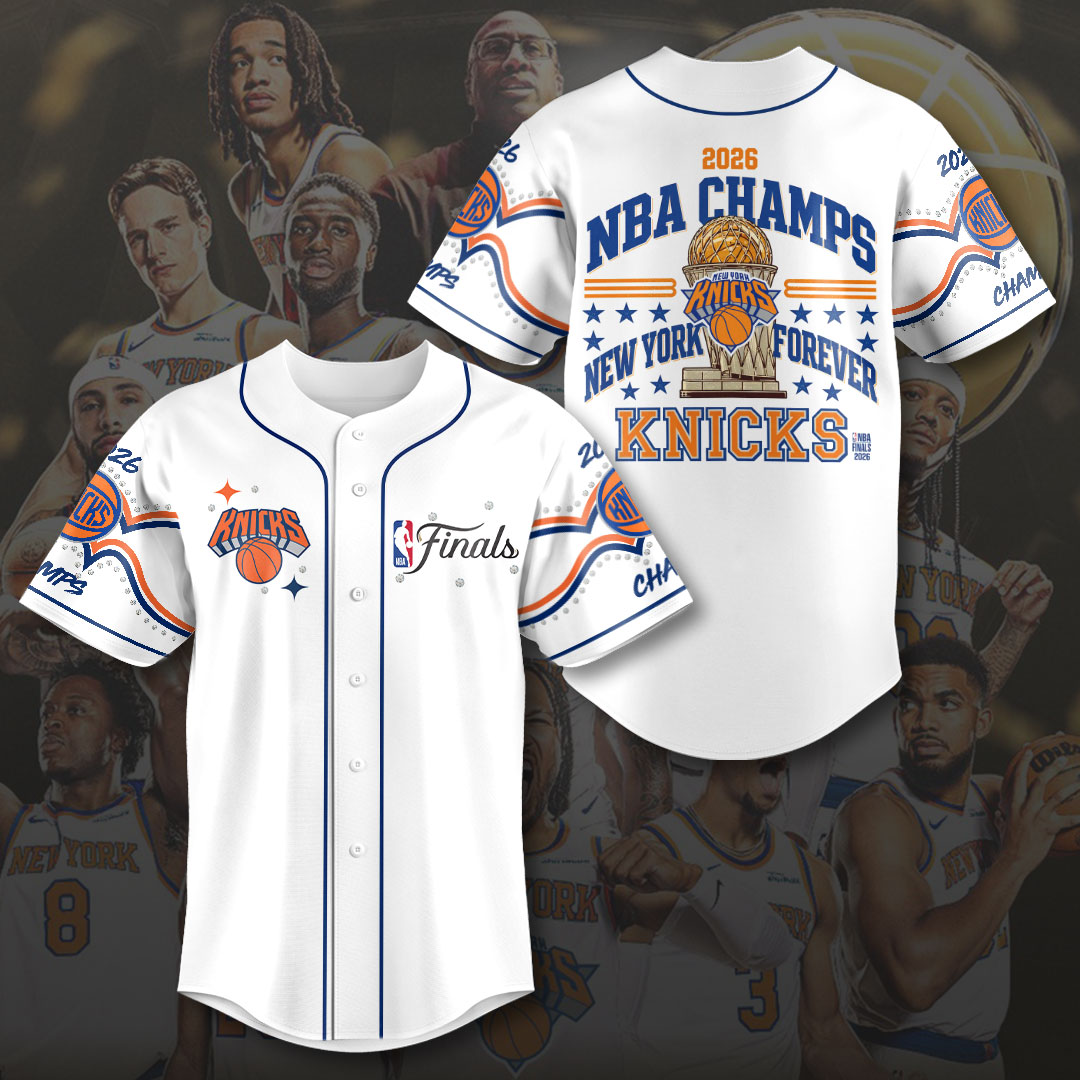 New York Knicks 2026 NBA Finals Champions Baseball Jersey – HOATT19476