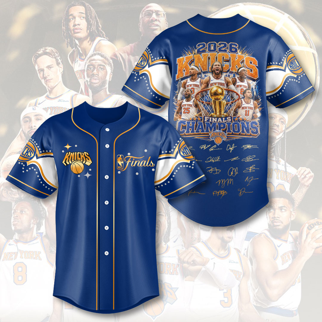 New York Knicks 2026 NBA Finals Champions Baseball Jersey – HOATT19895