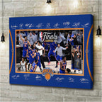 New York Knicks 2026 NBA Finals Champions Rectangle Canvas With Inner Frame – HOATT18771