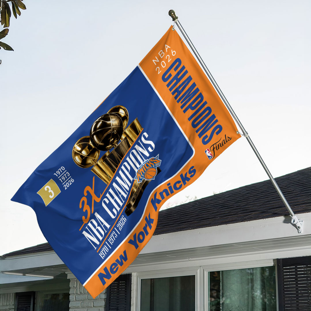 New York Knicks 2026 NBA Finals Champions 3D Double-side House Flag – HOATT18912