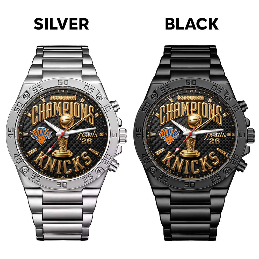 New York Knicks 2026 NBA Finals Champions Gentleman Stainless Steel Watch – TMTHU6943