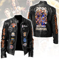 New York Knicks 2026 NBA Finals Champions Motorcycle Leather Jacket – HOATT19506