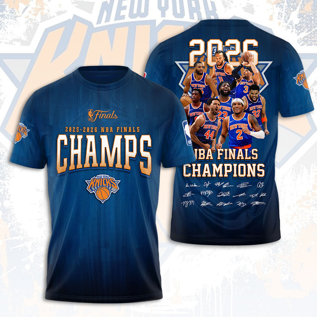 New York Knicks 2026 NBA Finals Champions 3D Apparel – HOATT18868