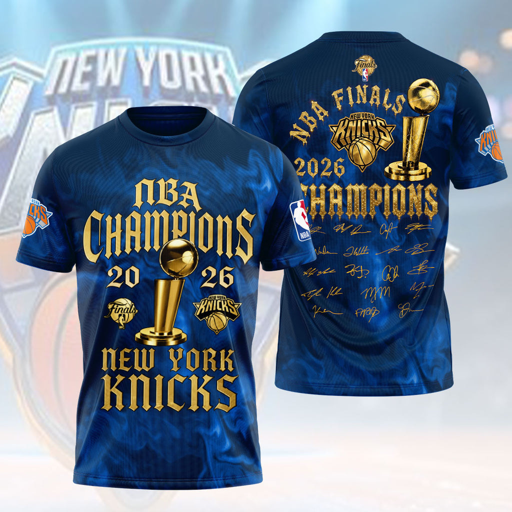 New York Knicks 2026 NBA Finals Champions 3D Apparel – HOATT19372