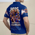 New York Knicks 2026 NBA Finals Champions Zip Polo Shirt – HOATT19017