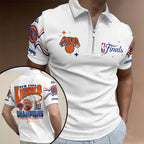 New York Knicks 2026 NBA Finals Champions Zip Polo Shirt – HOATT19246