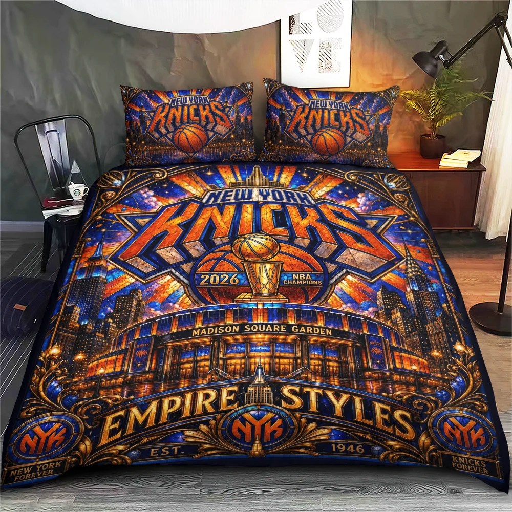 New York Knicks 3-Piece Duvet Bedding Set – TMTHU9368