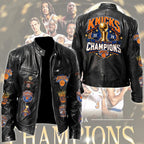 New York Knicks Motorcycle Leather Jacket – TMTHU8979