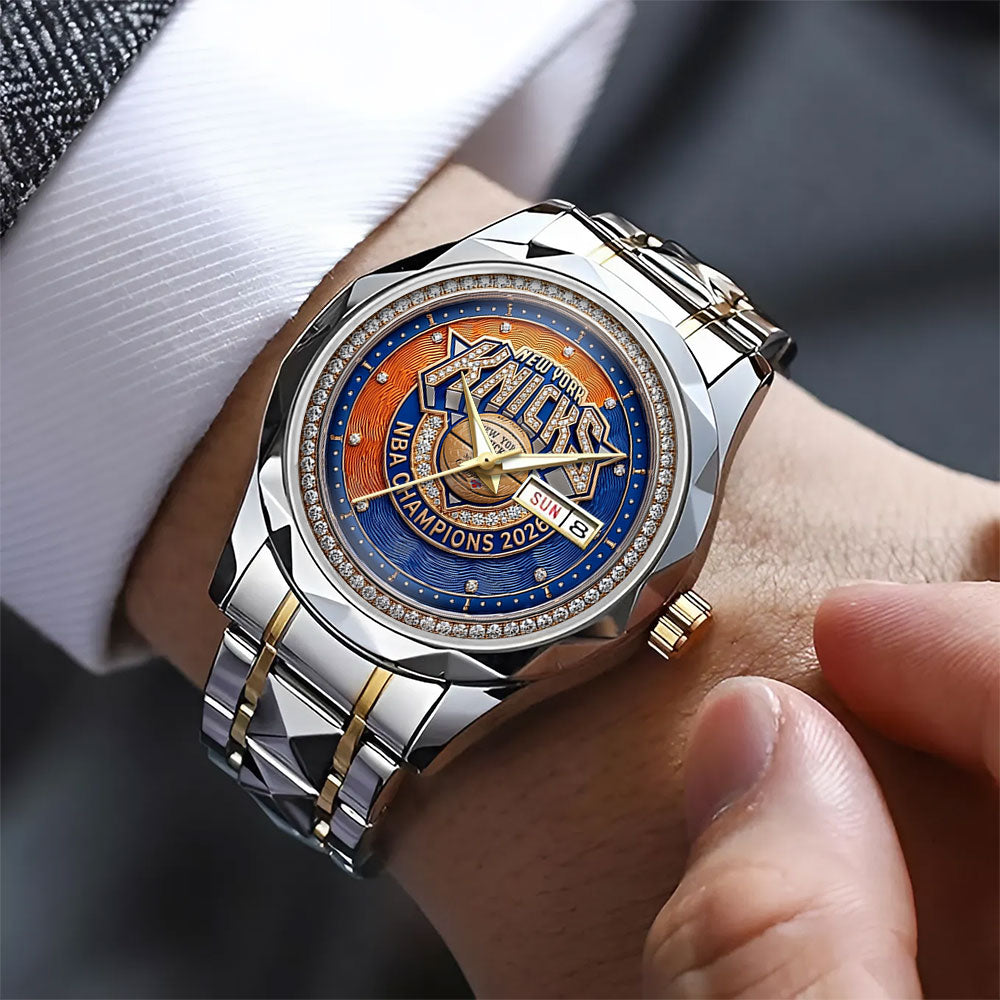 New York Knicks NBA Champions 2026 Alloy Luxury Quartz Watch – TMTHU6899