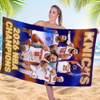 New York Knicks NBA Champions 2026 Rectangle Beach Towel – TMTHU7034
