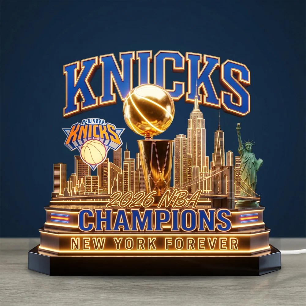 New York Knicks NBA Champions 2026 Custom Shape Acrylic Light Box – TMTHU8754
