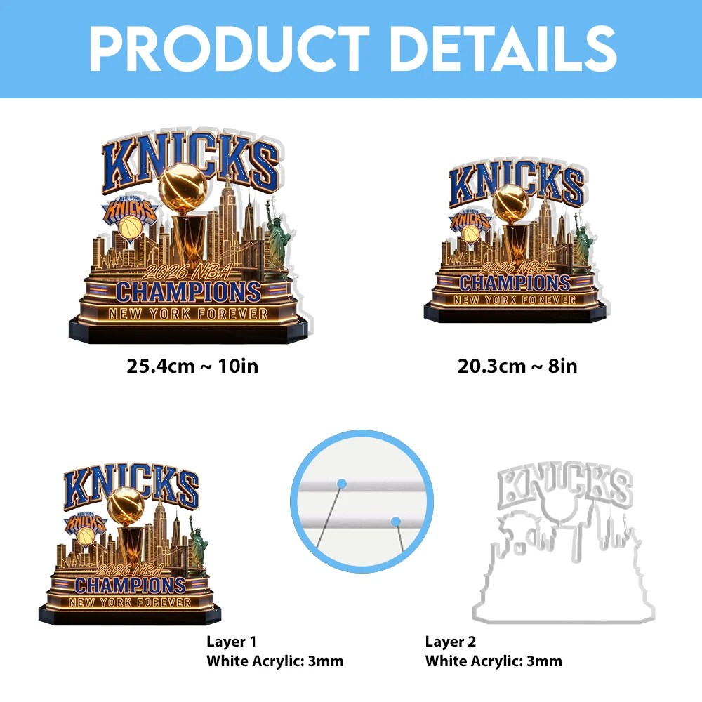 New York Knicks NBA Champions 2026 Custom Shape Acrylic Light Box – TMTHU8754