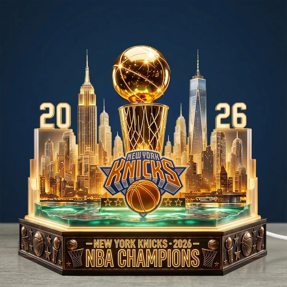 New York Knicks NBA Champions 2026 Custom Shape Acrylic Light Box – TMTHU8755