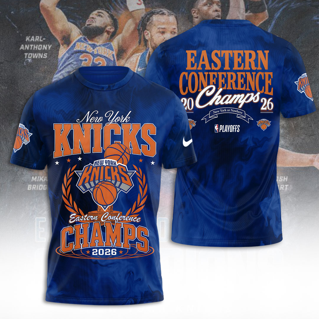 New York Knicks NBA Eastern Conference Champions 2026 3D Apparel – TANTN23190