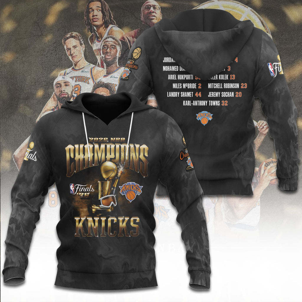 New York Knicks NBA Finals Champions 2026 3D Apparel – TANTN23638
