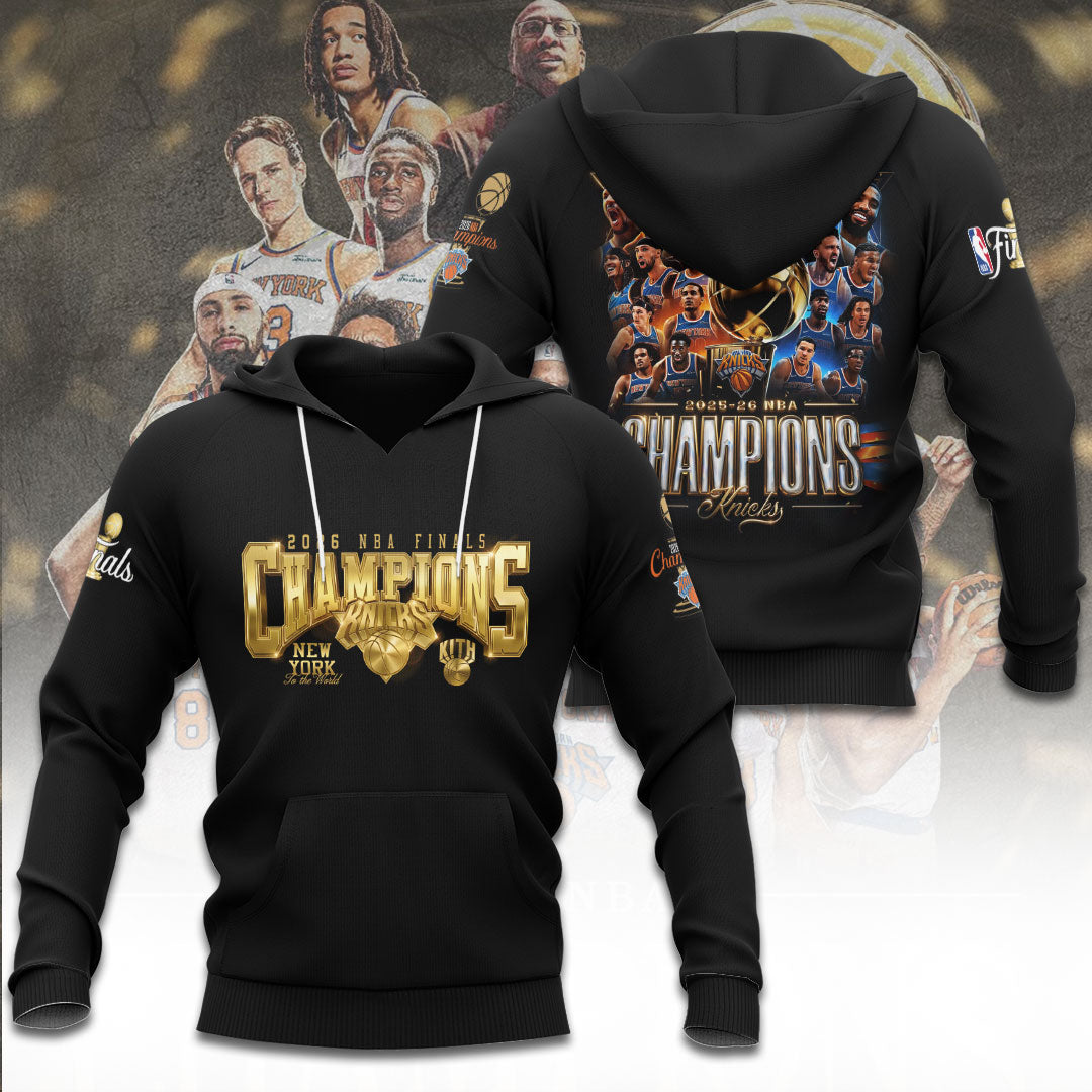 New York Knicks NBA Finals Champions 2026 3D Apparel – TANTN23701