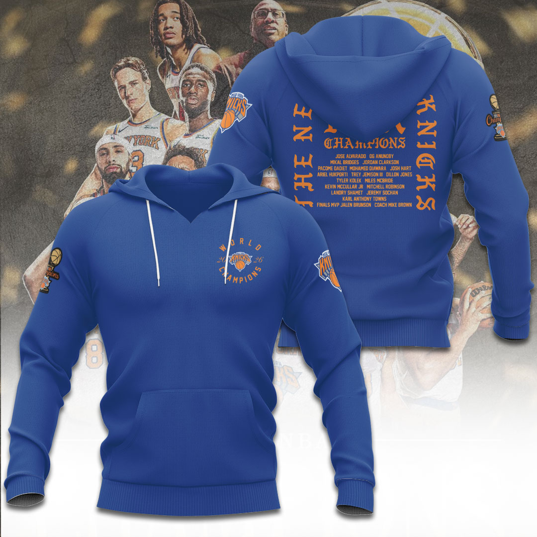 New York Knicks NBA Finals Champions 2026 3D Apparel – TANTN23851