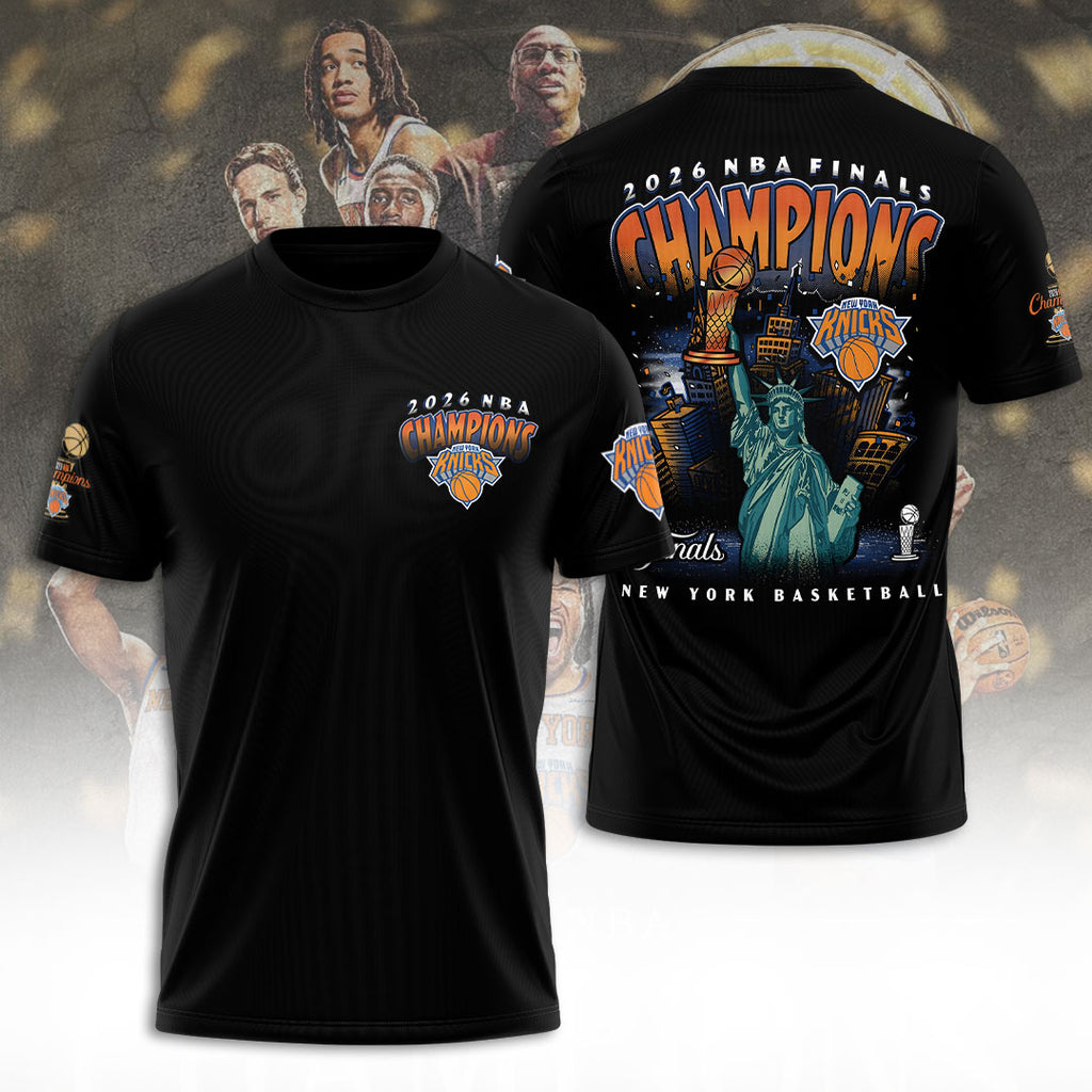 New York Knicks NBA Finals Champions 2026 3D Apparel – TANTN23867