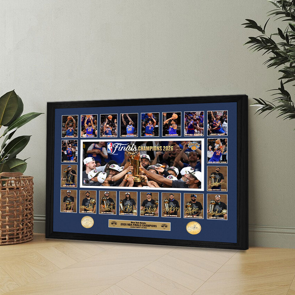 New York Knicks NBA Finals Champions 2026 Rectangle Canvas With Inner Frame – TANTN23726