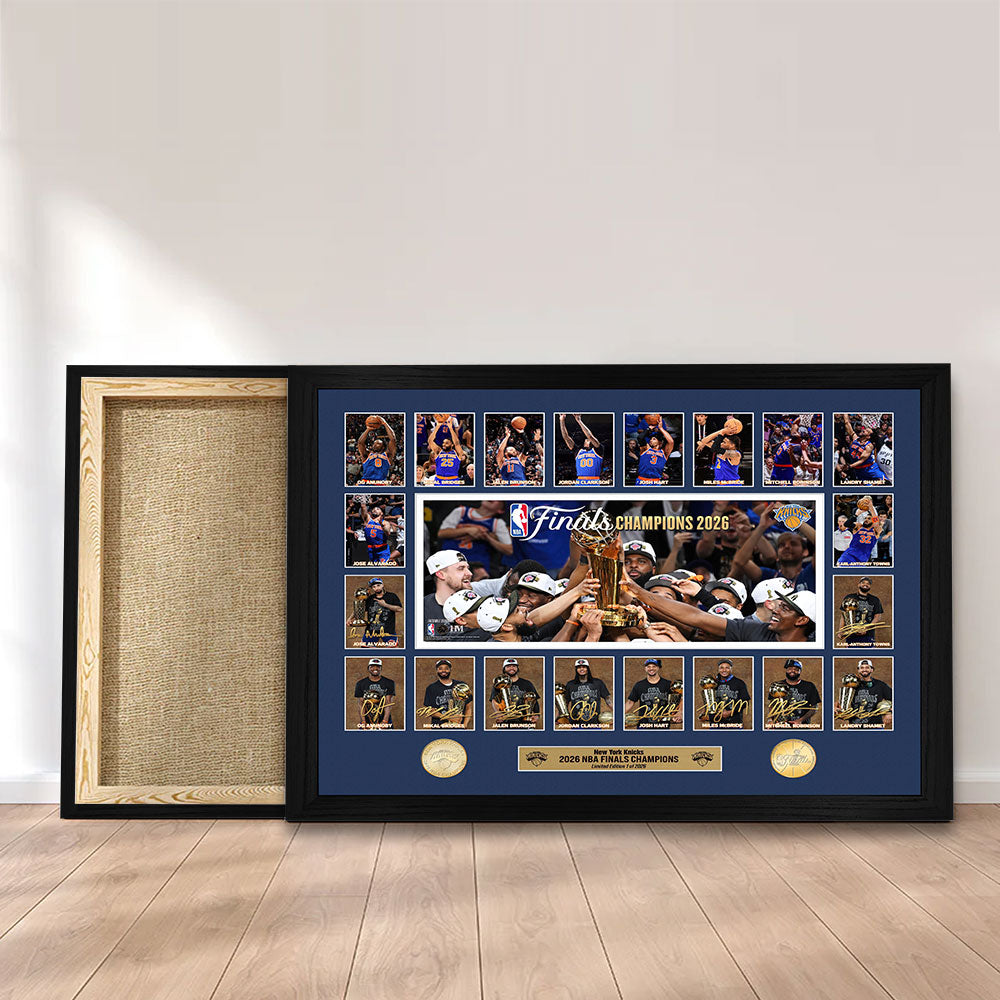 New York Knicks NBA Finals Champions 2026 Rectangle Canvas With Inner Frame – TANTN23726