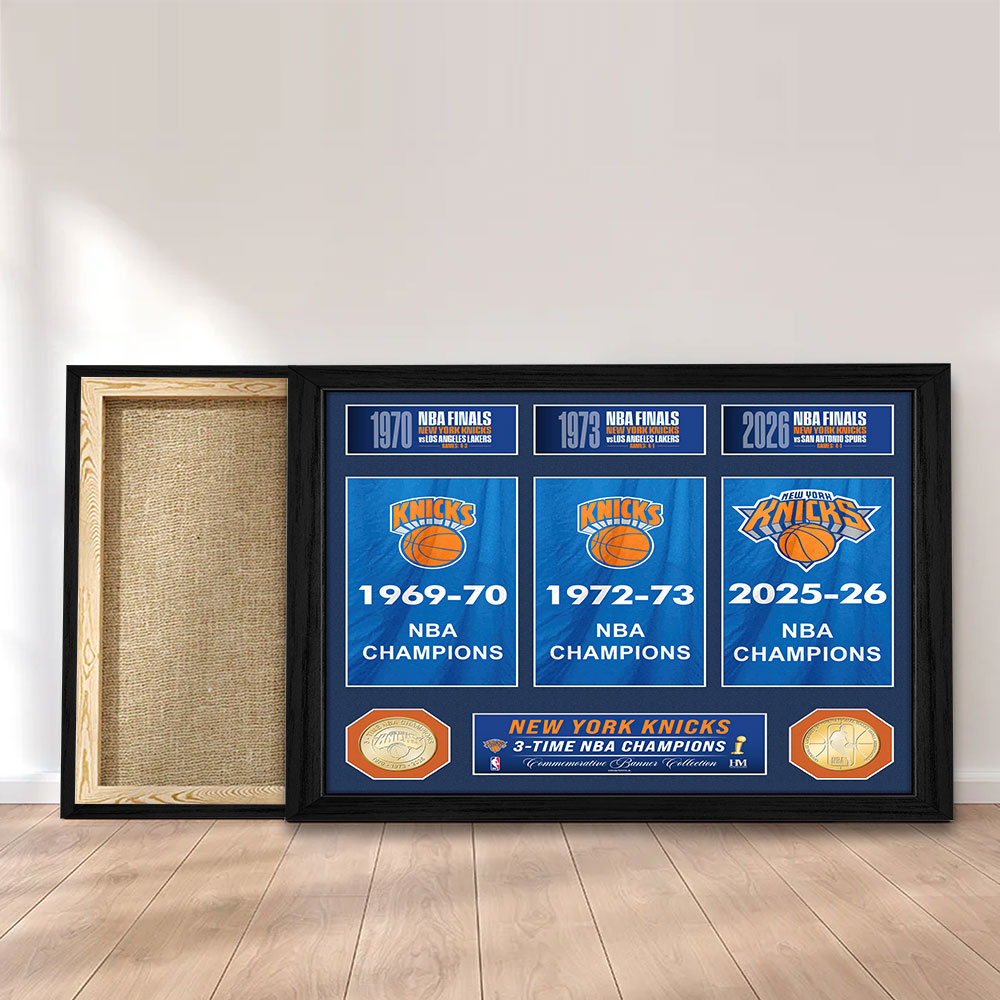 New York Knicks NBA Finals Champions 2026 Rectangle Canvas With Inner Frame – TANTN23727