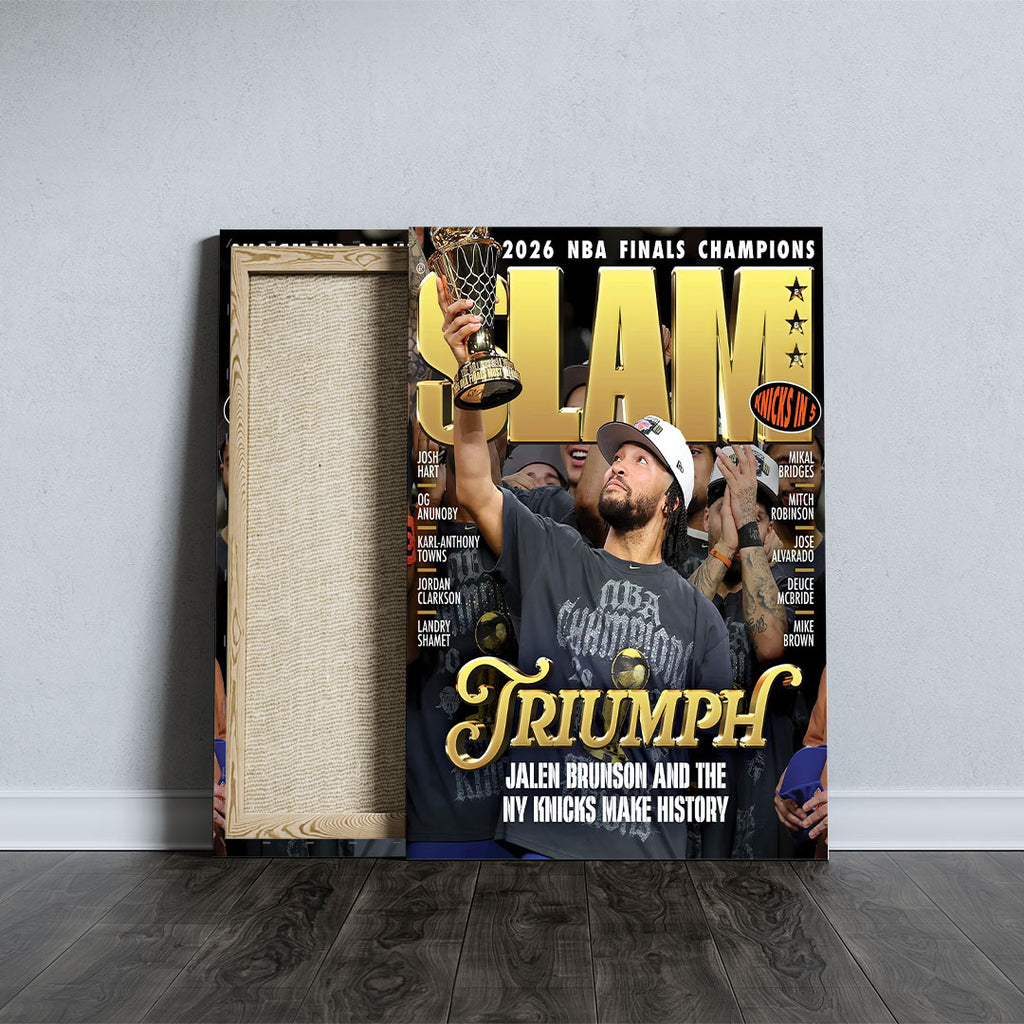 New York Knicks NBA Finals Champions 2026 Rectangle Canvas With Inner Frame – TANTN23760