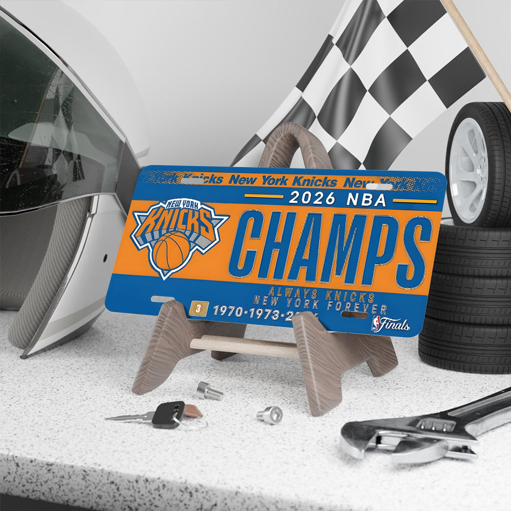 New York Knicks NBA Finals Champions 2026 License Plate – TANTN23684