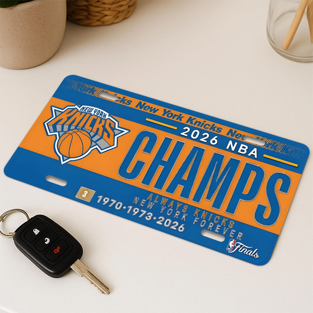 New York Knicks NBA Finals Champions 2026 License Plate – TANTN23684