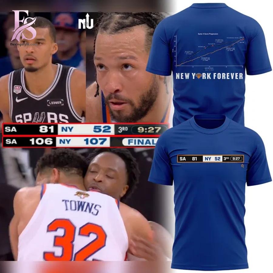 New York Knicks vs Spurs Game 4 T-Shirt