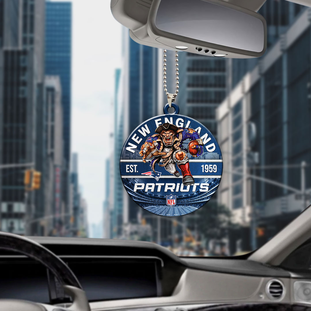 New England Patriots Custom shape 2-sided Acrylic Car Ornament – HOATT12917