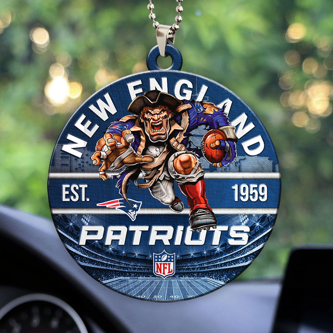 New England Patriots Custom shape 2-sided Acrylic Car Ornament – HOATT12917