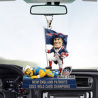 New England Patriots Custom shape 2-sided Acrylic Car Ornament – TMTHU3252