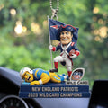 New England Patriots Custom shape 2-sided Acrylic Car Ornament – TMTHU3252