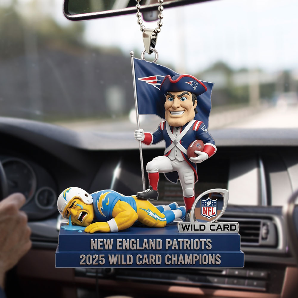 New England Patriots Custom shape 2-sided Acrylic Car Ornament – TMTHU3252