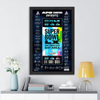New England Patriots 2025 AFC Champions Rectangle Canvas With Inner Frame – TMTHU3452