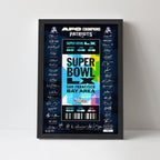 New England Patriots 2025 AFC Champions Rectangle Canvas With Inner Frame – TMTHU3452