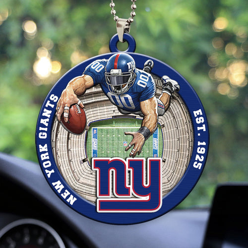 New York Giants Custom shape 2-sided Acrylic Car Ornament – HOATT12602
