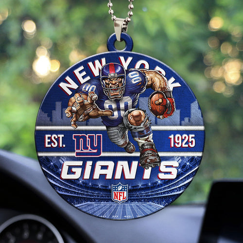 New York Giants Custom shape 2-sided Acrylic Car Ornament – HOATT12919