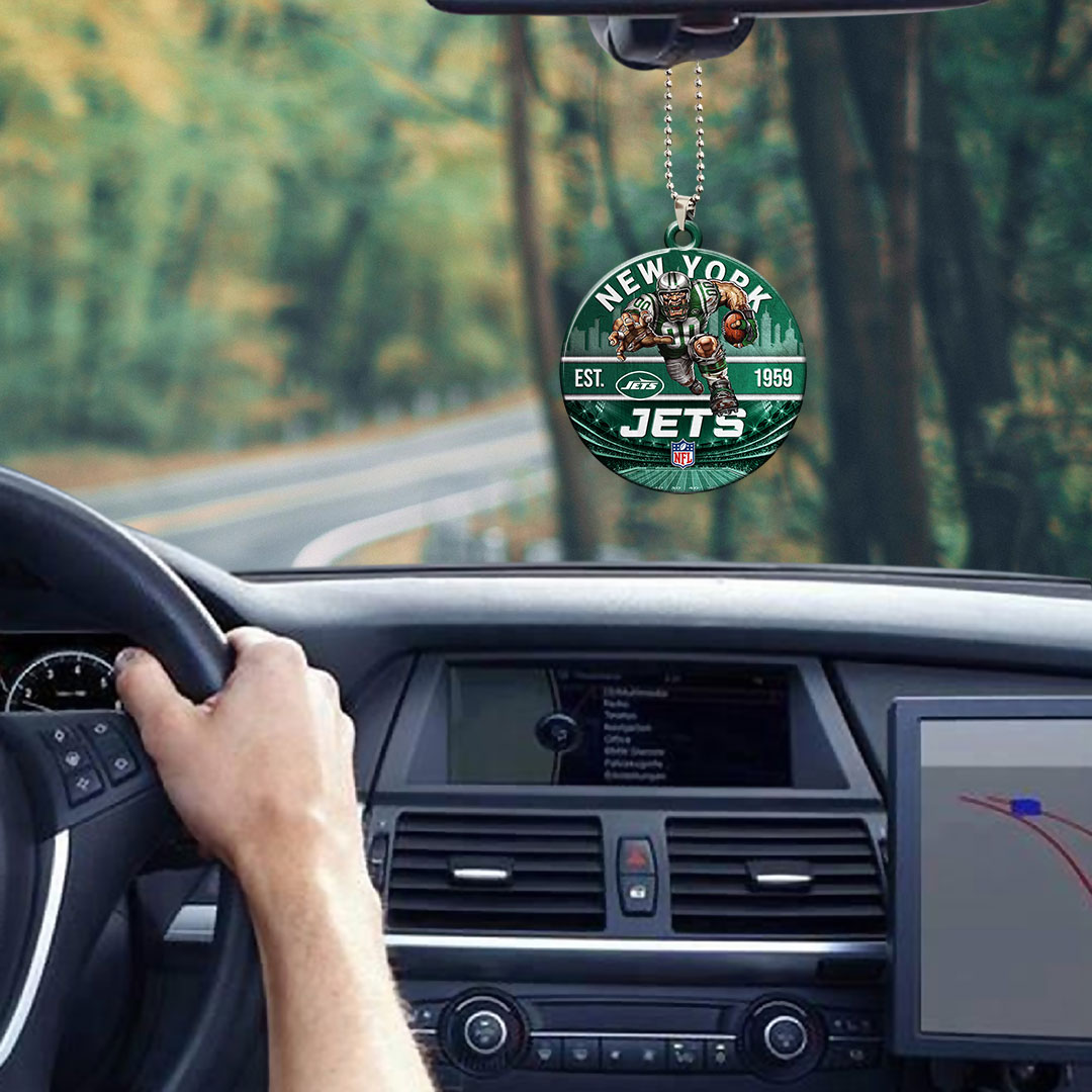 New York Jets Custom shape 2-sided Acrylic Car Ornament – HOATT12920