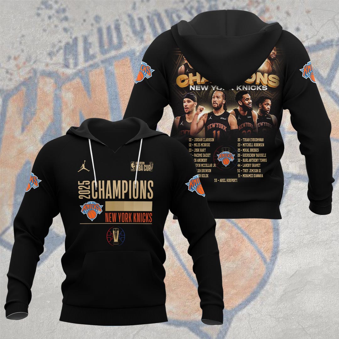 New York Knicks 2025 NBA Cup Champions 3D Apparel – HOATT15183