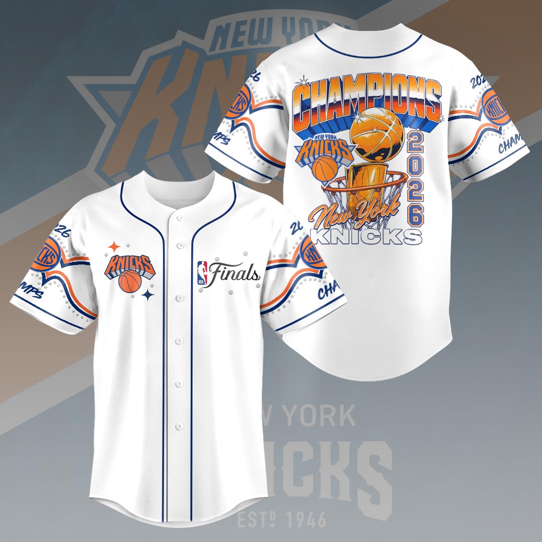 New York Knicks 2026 NBA Finals Champions Baseball Jersey – HOATT19390