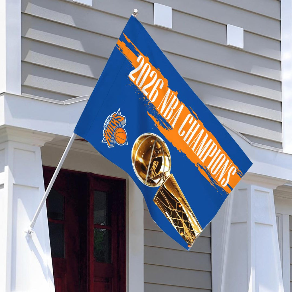 New York Knicks 2026 NBA Finals Champions 3D Double-side House Flag – HOATT18872