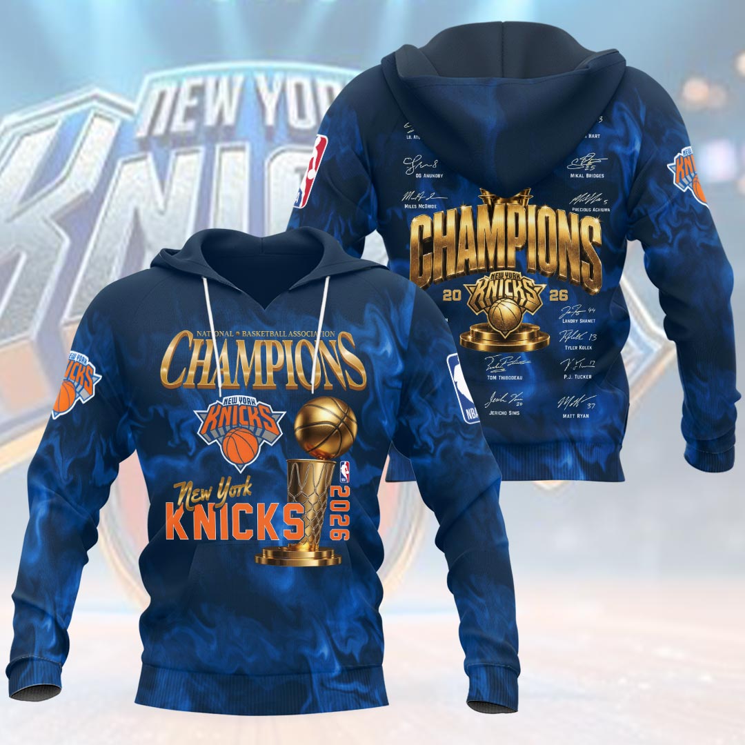 New York Knicks 2026 NBA Finals Champions 3D Apparel – HOATT19079
