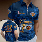 New York Knicks 2026 NBA Finals Champions Zip Polo Shirt – HOATT19851