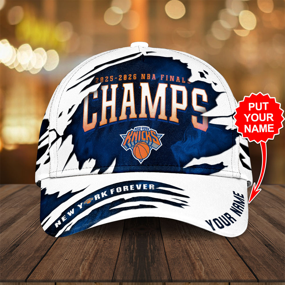 Personalized New York Knicks NBA Finals Champions 2026 Classic Cap – TANTN23823