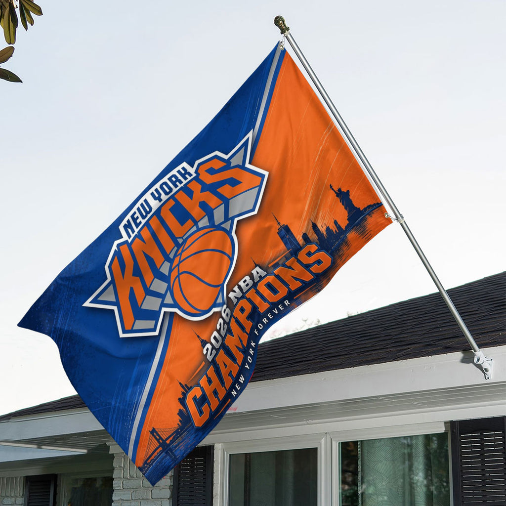 New York Knicks NBA Finals Champions 2026 3D Double-side House Flag – TANTN23802