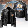 New York Knicks NBA Finals Champions 2026 Motorcycle Leather Jacket – TANTN24307