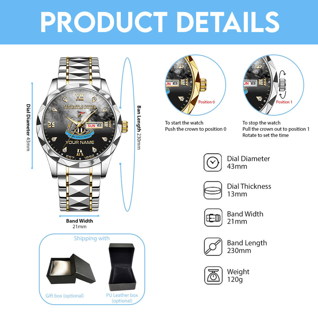 Personalized Newcastle United Alloy Luxury Quartz Watch – TANTN22737