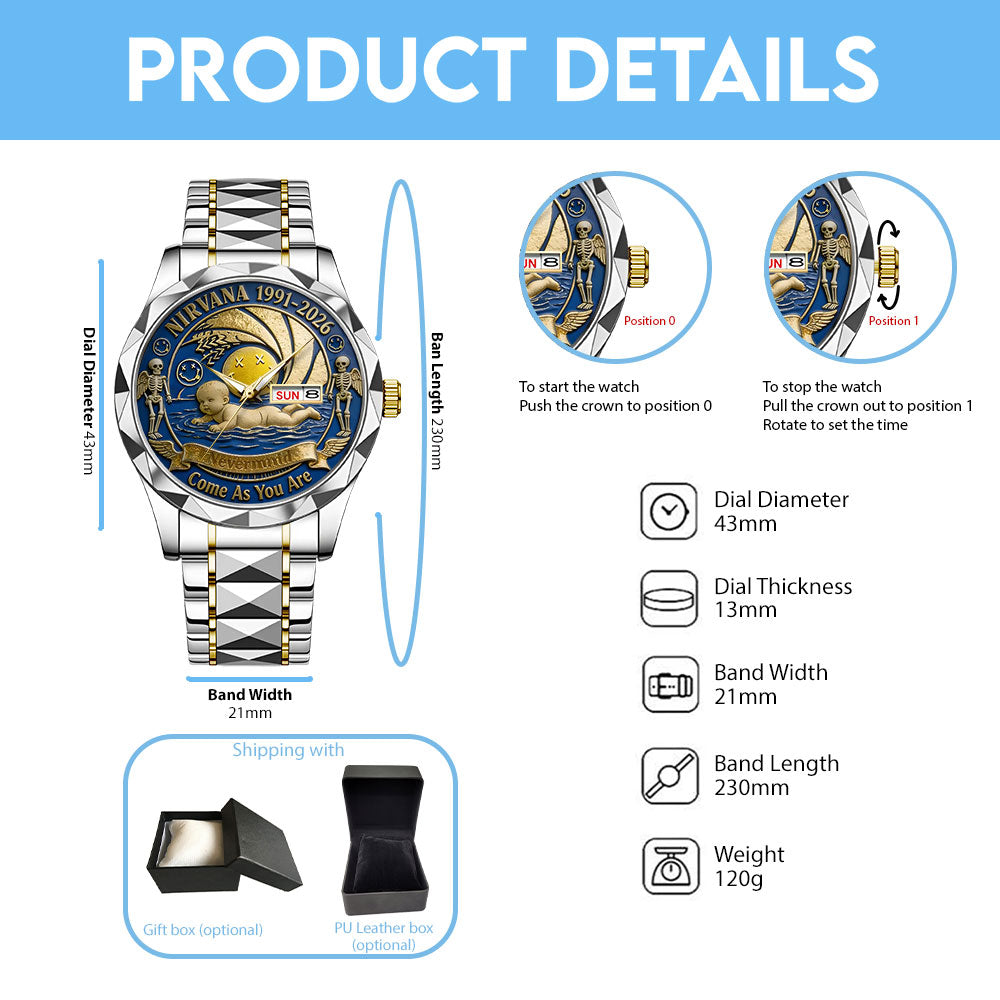 Nirvana x Nevermind 35th Anniversary Alloy Luxury Quartz Watch – TANTN20048