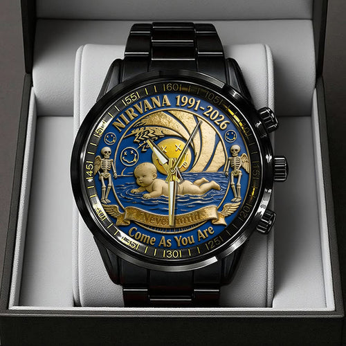 Nirvana x Nevermind 35th Anniversary Black Stainless Steel Watch – TANTN20049